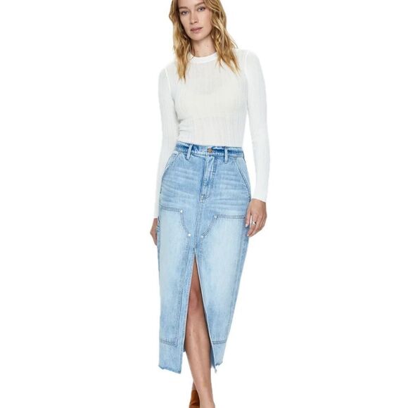 Pistola Alice Workwear High Rise Denim Skirt - Picture 1 of 10